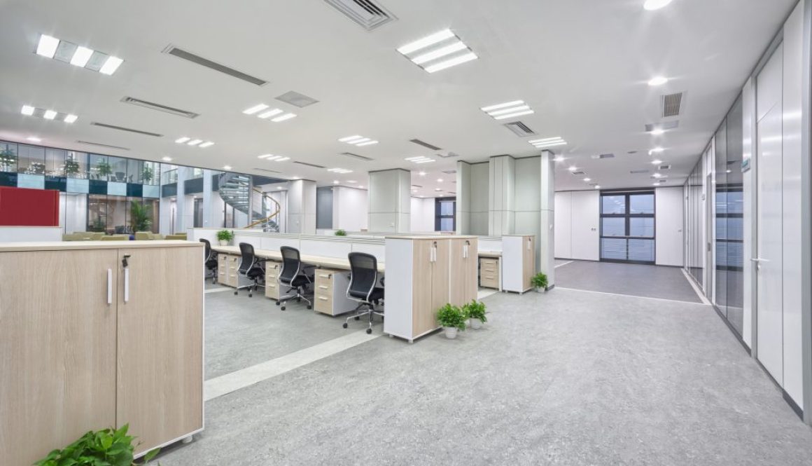 office refurbishment open plan workspace suspended ceilings