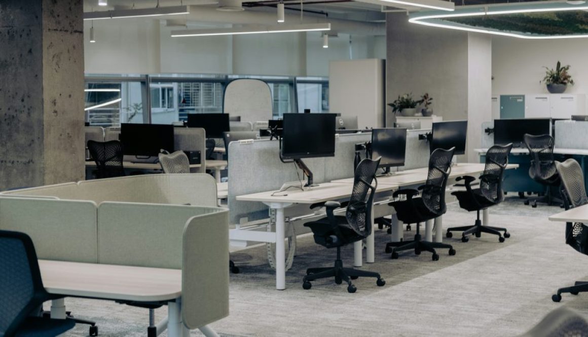 office refurbishment workspace desks layout commercial fit out Wales